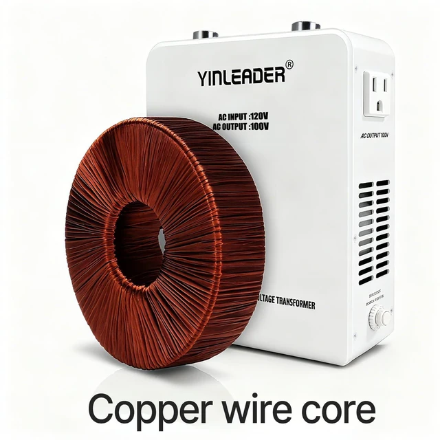 Alt view image 6 of 7 - 3000W Convert 120V to 100V Step Down Voltage Transformer Perfect for Japanese High-Power Devices in US(White)