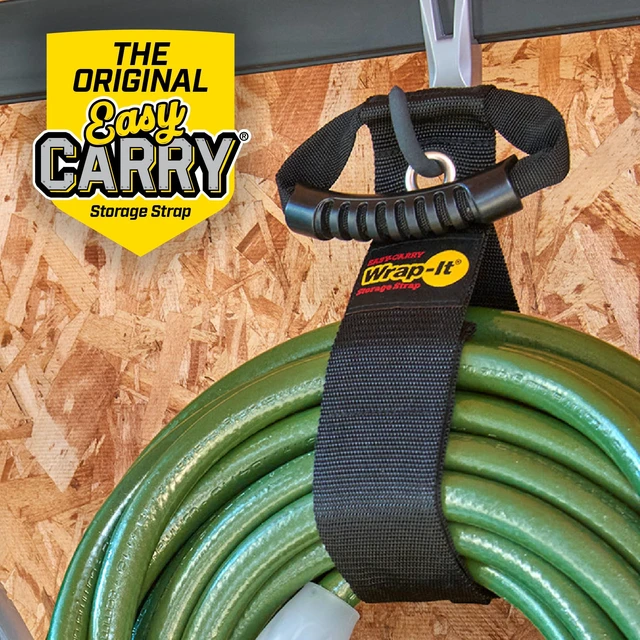 Alt view image 7 of 7 - Easy-Carry Straps - 36 (2-Pack) Black with Grommet Heavy Duty Cord Carrying Strap Keeper and Extension Cord Organizer