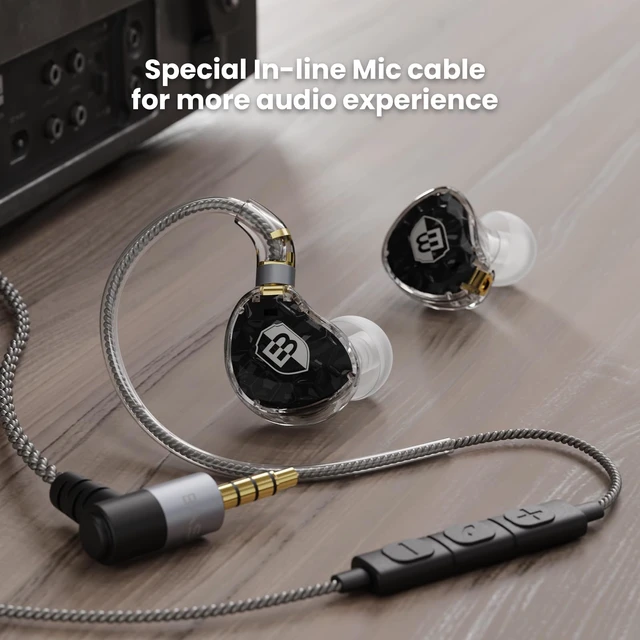 Alt view image 5 of 7 - ASONE 14.2mm Planar Driver in-Ear Monitors Headphones, Black 14.2mm Planar Driver for Precise Audio Detail, OCC/In-Line Mic Two Detachable MMCX Cables for Musicians Audiophiles