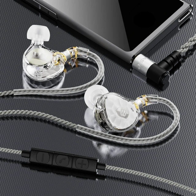 Alt view image 4 of 7 - ASONE 14.2mm Planar Driver in-Ear Monitors Headphones, White 14.2mm Planar Driver for Precise Audio Detail, OCC/In-Line Mic Two Detachable MMCX Cables for Musicians Audiophiles
