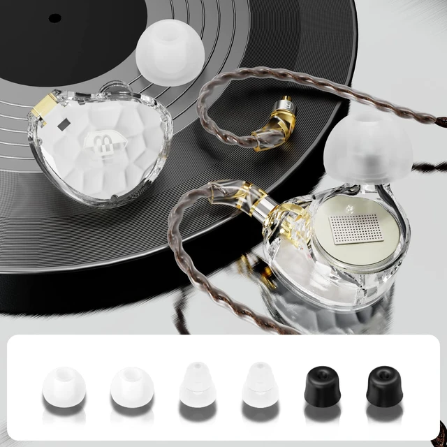 Alt view image 5 of 7 - ASONE 14.2mm Planar Driver in-Ear Monitors Headphones, White 14.2mm Planar Driver for Precise Audio Detail, OCC/In-Line Mic Two Detachable MMCX Cables for Musicians Audiophiles