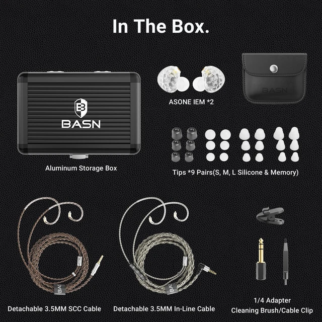 Alt view image 7 of 7 - ASONE 14.2mm Planar Driver in Ear Monitor Headphones, Clear 14.2mm Planar Driver for Precise Audio Detail, OCC/In-Line Mic Two Detachable MMCX Cables for Musicians Audiophiles