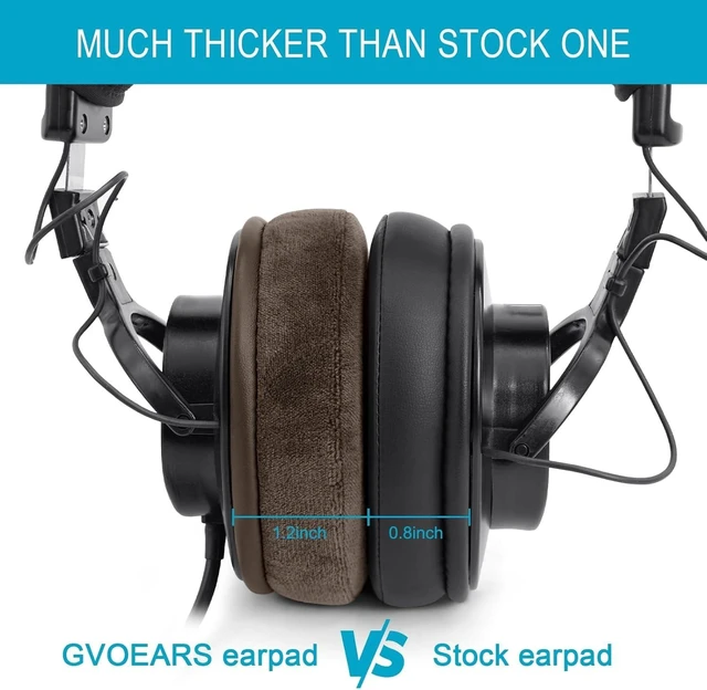 Alt view image 4 of 7 - Replacement Earpads for Sony MDR 7506 V6 V7 CD900ST Cushions Pads (Brown) Velour Noise Isolation Over Ear Headphone Pads with Memory Foam
