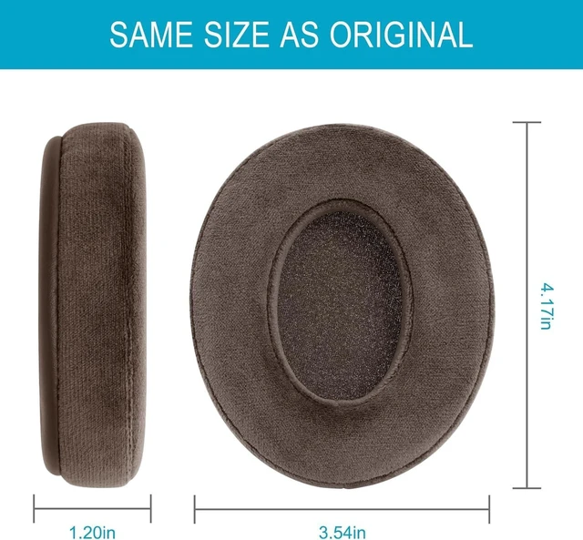 Alt view image 5 of 7 - Replacement Earpads for Sony MDR 7506 V6 V7 CD900ST Cushions Pads (Brown) Velour Noise Isolation Over Ear Headphone Pads with Memory Foam