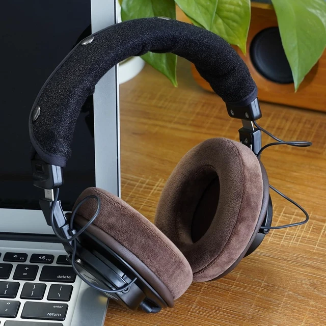 Alt view image 6 of 7 - Replacement Earpads for Sony MDR 7506 V6 V7 CD900ST Cushions Pads (Brown) Velour Noise Isolation Over Ear Headphone Pads with Memory Foam