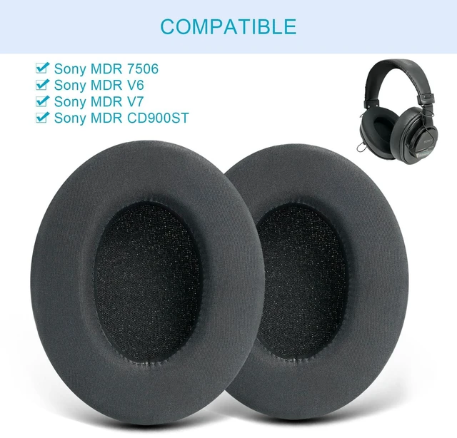 Alt view image 2 of 7 - GVOEARS Replacement Ear Pads for Sony MDR 7506, Cooling Gel Earpad Cushions with Noise Isolation Memory Foam (Black)