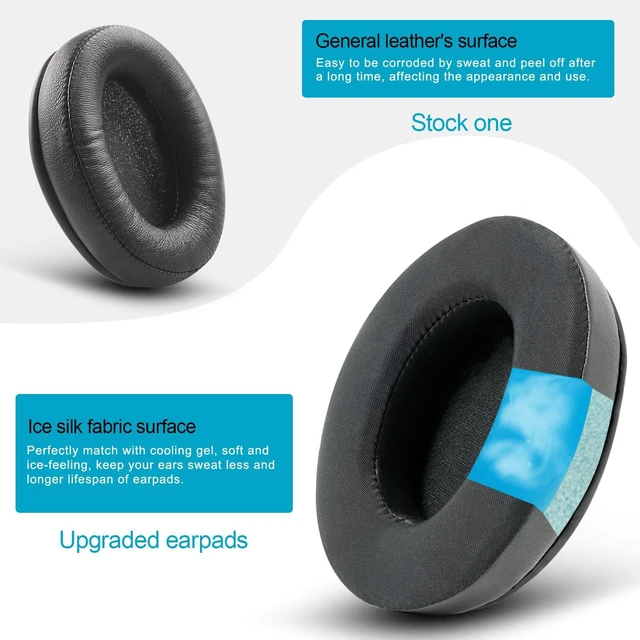 Alt view image 5 of 7 - GVOEARS Replacement Ear Pads for Sony MDR 7506, Cooling Gel Earpad Cushions with Noise Isolation Memory Foam (Black)