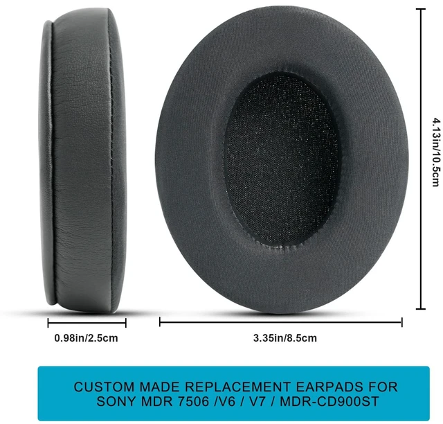 Alt view image 7 of 7 - GVOEARS Replacement Ear Pads for Sony MDR 7506, Cooling Gel Earpad Cushions with Noise Isolation Memory Foam (Black)