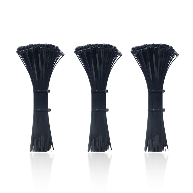 Alt view image 7 of 7 - Cable Zip Ties, 8 Inch Black 3000 Pcs Nylon 66 Self-Locking 40 Lbs Tensile Strength, UV Resistant, Durable, for Industrial Outdoor Home Electrical Wire Management