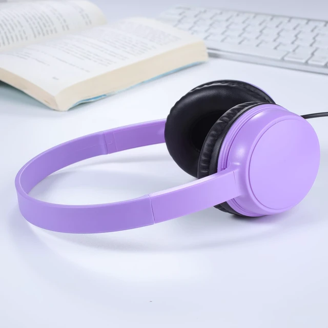 Alt view image 7 of 7 - 40 Pack Bulk Headphones for Classroom School Student Kids, Wholesale On Ear Durable Wired Earphones for Class Sets Library Airplane Online Learning and Travel (LS30,40 Mixed)