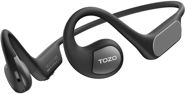 Main image of Air Conduction Open Ear Headphones, Bluetooth 5.3 Sport Earphones 32 APP EQ Modes, Dual Mic Noise Reduction, Premium Sound Quality, Secure Hair Band Design For Cycling, Outdoor Sports Black