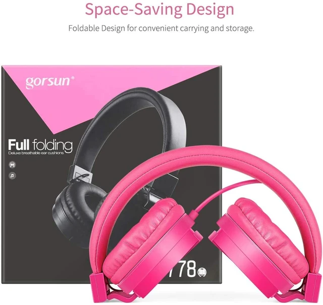 Alt view image 4 of 6 - Kids Headphones, Lightweight Stereo Wired Toddler Headphones, Adjustable Headband Children's Headset for Smartphones Computer Pad Earphones(Pink)