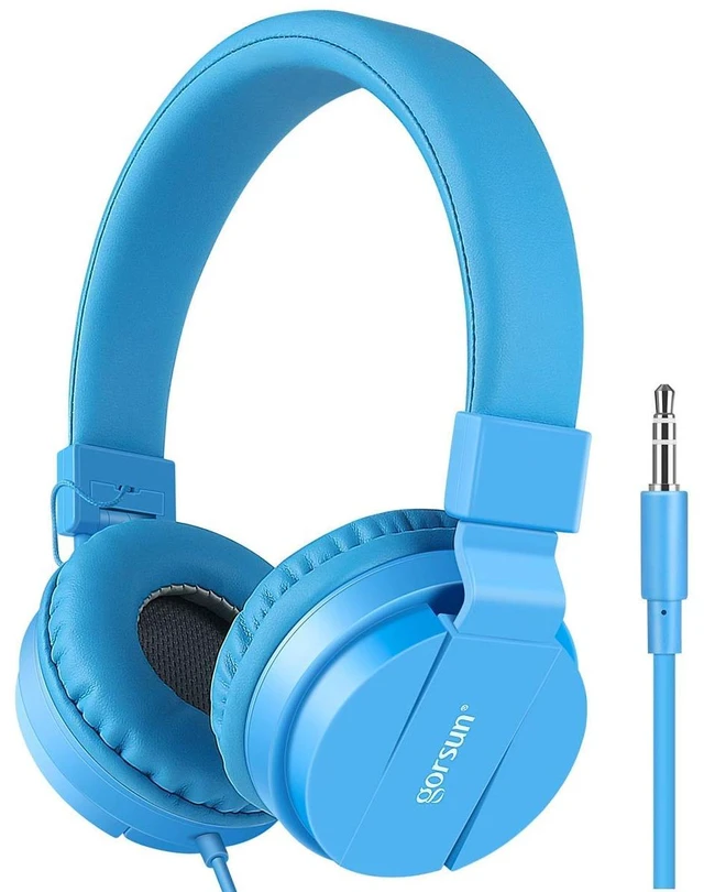 Main image of Kids Headphones, Lightweight Stereo Wired Children's Headsets for Kids Adults Adjustable Headband Toddler Headset for Smartphones Computer Pad Earphones