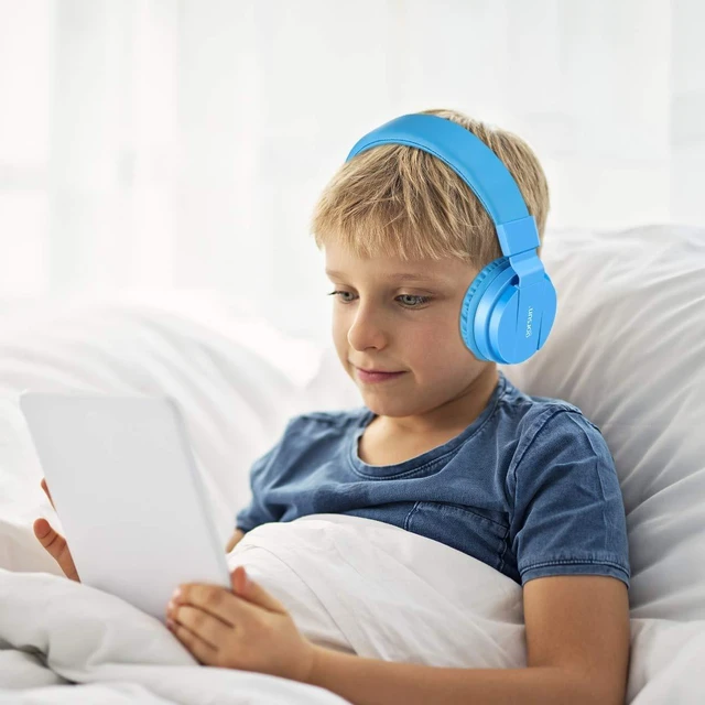 Alt view image 7 of 7 - Kids Headphones, Lightweight Stereo Wired Children's Headsets for Kids Adults Adjustable Headband Toddler Headset for Smartphones Computer Pad Earphones