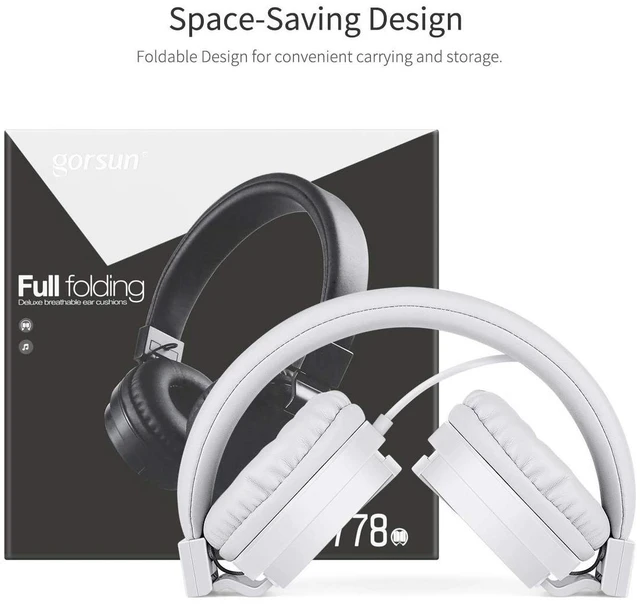 Alt view image 4 of 7 - Kids Headphones, Lightweight Stereo Wired Toddler HeadphonesAdjustable Headband Children's Headset for Smartphones Computer Pad Earphones(White)