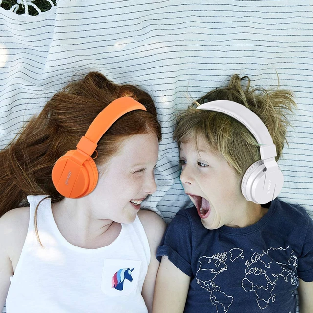 Alt view image 7 of 7 - Kids Headphones, Lightweight Stereo Wired Toddler HeadphonesAdjustable Headband Children's Headset for Smartphones Computer Pad Earphones(White)