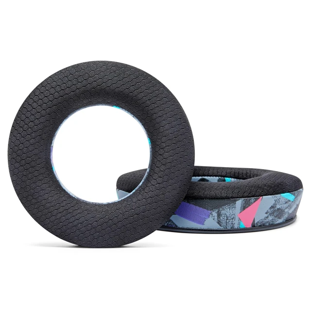 Alt view image 6 of 7 - Freeze DT770 - Cooling Gel Ear Pads for Beyerdynamic DT770 & DT990 Made by Wicked Cushions Also fits DT880, MMX300, DT1770 & DT1990. Sport Fabric, Enhanced Foam 90's Black
