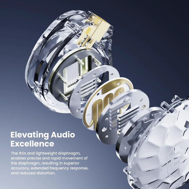 Alt view image 2 of 7 - ASONE 14.2mm Planar Driver in-Ear Monitors Headphones, White 14.2mm Planar Driver for Precise Audio Detail, OCC/In-Line Mic Two Detachable MMCX Cables for Musicians Audiophiles