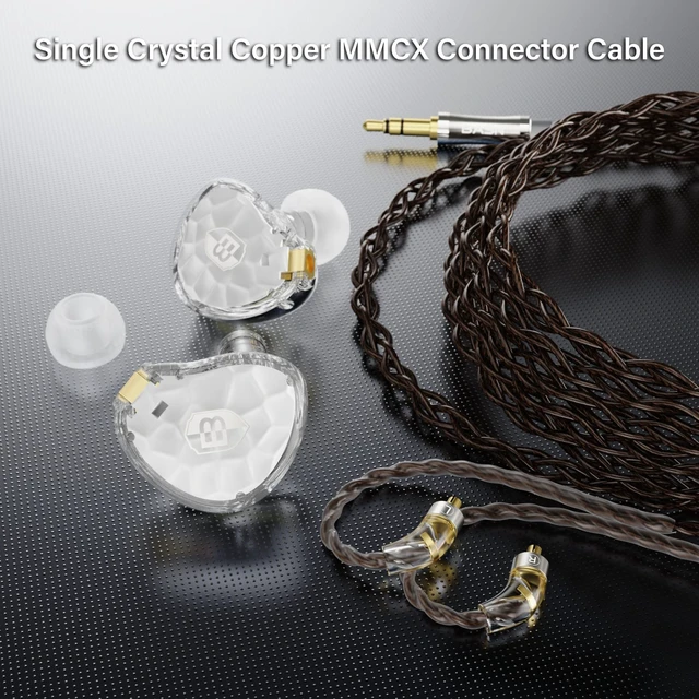 Alt view image 3 of 7 - ASONE 14.2mm Planar Driver in-Ear Monitors Headphones, White 14.2mm Planar Driver for Precise Audio Detail, OCC/In-Line Mic Two Detachable MMCX Cables for Musicians Audiophiles