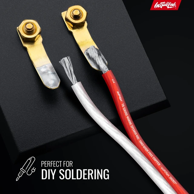 Alt view image 6 of 7 - 16 AWG Gauge (Tinned OFC) Marine Speaker Wire (100 Feet) 16/2 Tinned Oxygen Free Copper Speaker Cable, 2-Conductor, for Boat, Watercraft, RV, Off-Road, Car Audio Amp or Home Theater