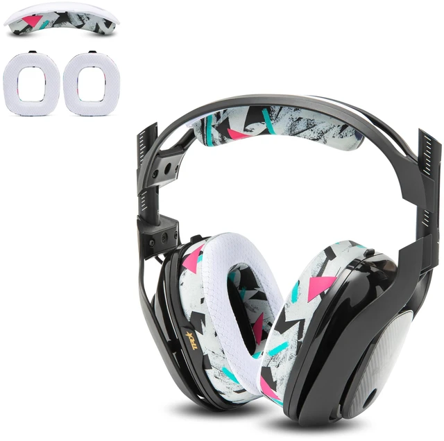 Main image of Mod Kit A40 - Earpads & Headband Replacement for Astro A40 Gen 4 & TR Made by Wicked Cushions Cooling Gel, Enhanced Comfort & Durability 90's White