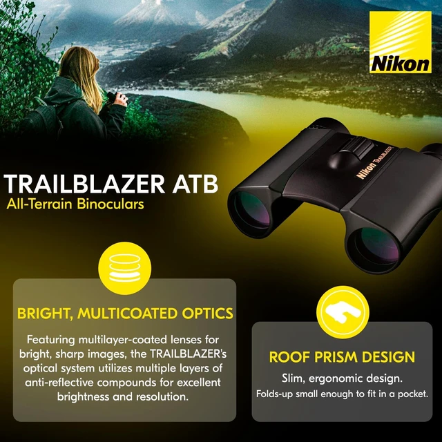 Alt view image 6 of 7 - Trailblazer 8x25mm ATB Binoculars - Compact, Waterproof & Fogproof, Bright Multilayer-Coated Optics, Roof Prism - All-Terrain Outdoor Wildlife Viewing & Birdwatching Binoculars (8217)