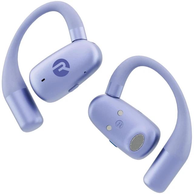 Alt view image 2 of 7 - Everyday Open Ear Earbuds, Dual Mic, 40H, Purple IPX5 Water Resistant; Adjustable Earhook; Bluetooth 6.0; Open-Ear Design; Lightweight; Running/Cycling/Commuting