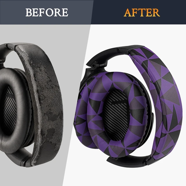 Alt view image 5 of 7 - Headband for Bose QC35 & QuietComfort 35 II (QC35 ii) Headphones, Replacement Headstrap Pad Repair Part (Purple Black)