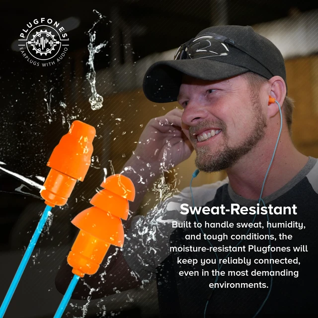 Alt view image 6 of 7 - Guardian Earplug Headphones, OSHA Compliant Work Earbuds, Orange 29dB NRR Foam & 27dB Silicone Plugs, Ear Plug Headphones for Work, Construction & Helmet Use, PPE Safety Earbuds, 4Ft Cord