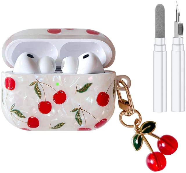 Main image of Compatible with AirPods Pro 3 Case, Cute Pretty Aesthetic AirPod Pro 3 Case Cover with Cherry Keychain, Premium TPU Protective Shockproof Case for Women Girl