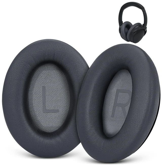 Main image of Ear Pads Replacement for Bose QC45 & QC & SE & QC Wireless - Dark Grey for QuietComfort 45 & QuietComfort SE & Quiet Comfort Wireless with Premium Protein Leather, Noise Isolation Memory Foam