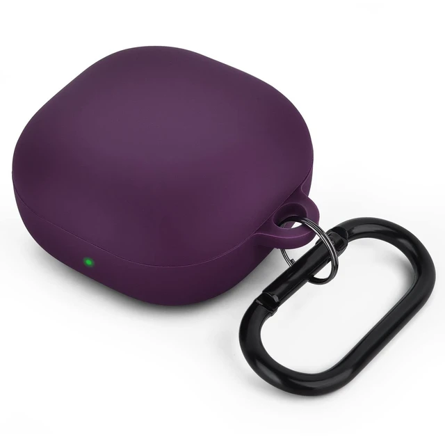 Main image of Silicone Case Compatible with Samsung Galaxy Buds 2 Pro/Galaxy Buds 2/ Galaxy Buds Pro/Galaxy Buds Live Case (Dark Purple)