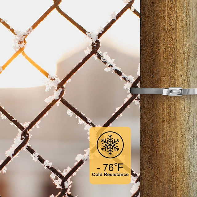 Alt view image 6 of 7 - Metal Zip Ties 100 Pcs 19.7 in Premium Heavy Duty Stainless Steel Wire Multifunctional Locking Exhaust Wrap Flexible Durable