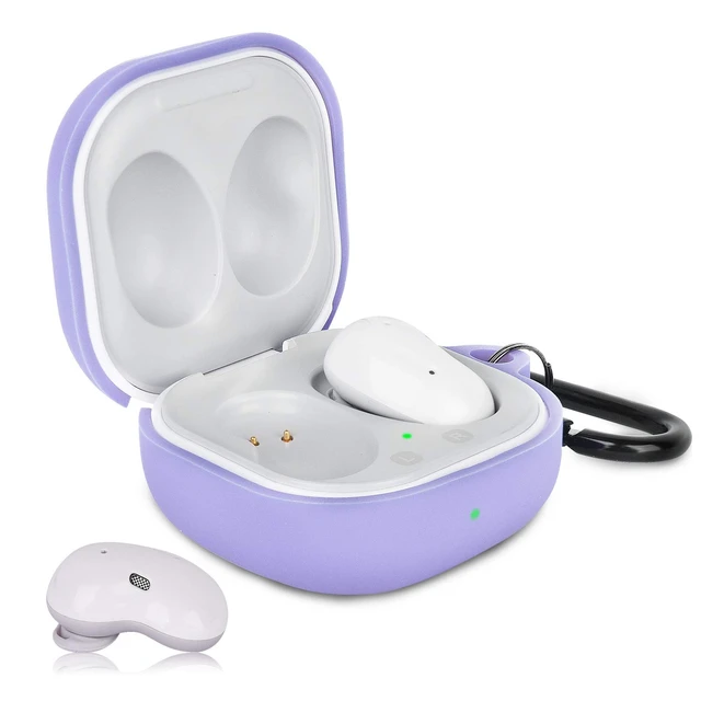 Alt view image 3 of 7 - Silicone Case Compatible with Samsung Galaxy Buds 2 Pro/ 2/ Galaxy Buds 2/ Galaxy Buds Pro/Galaxy Buds Live Case (Lilac)