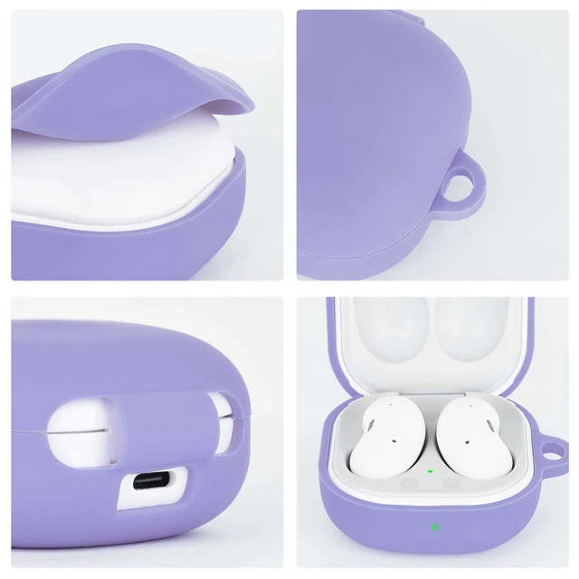Alt view image 4 of 7 - Silicone Case Compatible with Samsung Galaxy Buds 2 Pro/ 2/ Galaxy Buds 2/ Galaxy Buds Pro/Galaxy Buds Live Case (Lilac)