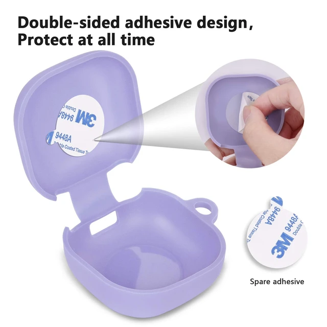 Alt view image 6 of 7 - Silicone Case Compatible with Samsung Galaxy Buds 2 Pro/ 2/ Galaxy Buds 2/ Galaxy Buds Pro/Galaxy Buds Live Case (Lilac)