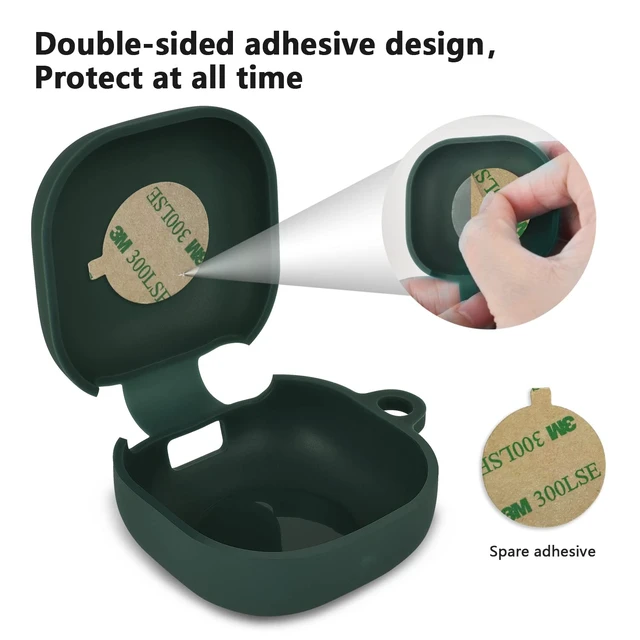 Alt view image 7 of 7 - Silicone Case Compatible with Samsung Galaxy Buds 2 Pro/Galaxy Buds 2/ Galaxy Buds Pro/Galaxy Buds Live Case (Midnight Green)