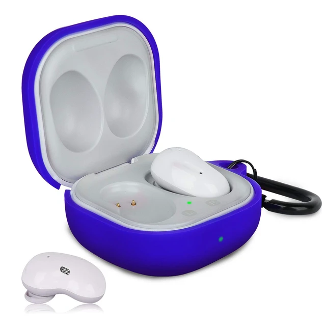 Alt view image 4 of 7 - Silicone Case Compatible with Samsung Galaxy Buds 2 Pro/Galaxy Buds 2/ Galaxy Buds Pro/Galaxy Buds Live Case (Cobalt Blue)
