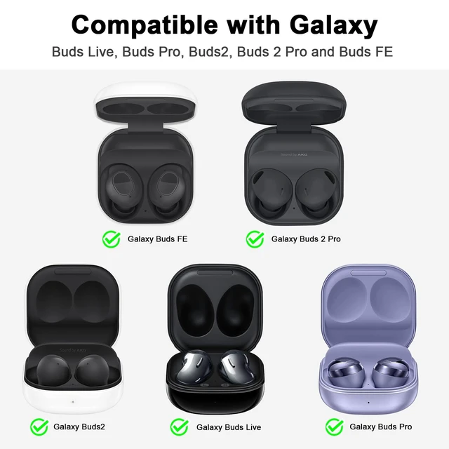 Alt view image 2 of 7 - Silicone Case Compatible with Samsung Galaxy Buds 2/Pro/Live/Pro 2/FE Cases (Smokey Mauve)