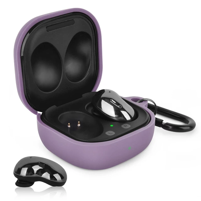 Alt view image 3 of 7 - Silicone Case Compatible with Samsung Galaxy Buds 2/Pro/Live/Pro 2/FE Cases (Smokey Mauve)