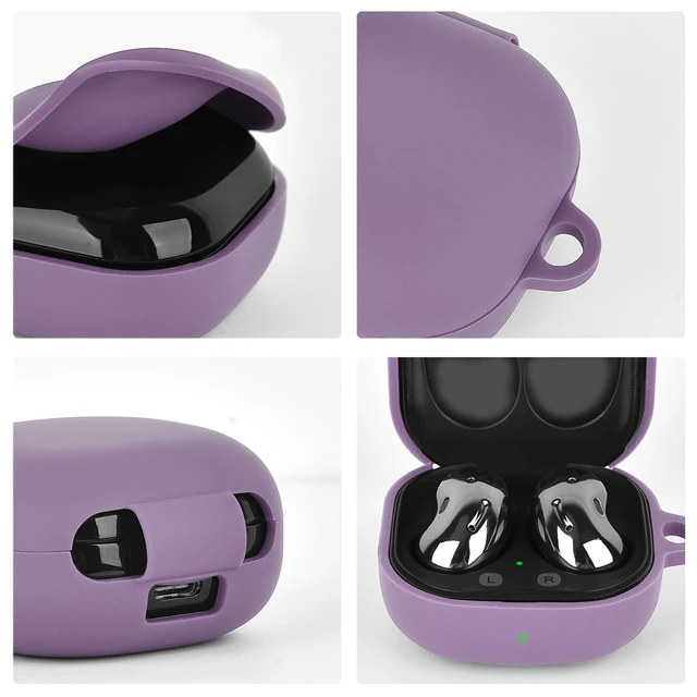 Alt view image 4 of 7 - Silicone Case Compatible with Samsung Galaxy Buds 2/Pro/Live/Pro 2/FE Cases (Smokey Mauve)
