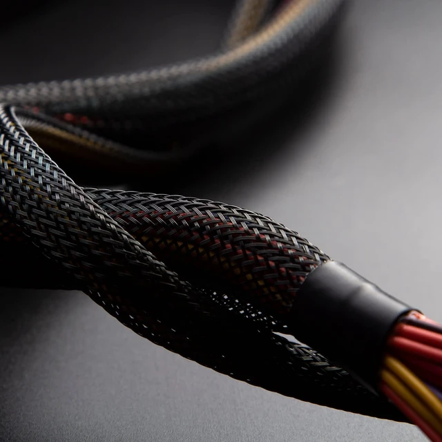 Alt view image 6 of 7 - 96ft Wire Loom Braided Cable 1/4, 1/2, 3/4 Inch,Black and Blue Wire Loom Braided Cable Sleeve Covers, with 127 Heat Shrink for Audio Video Cables, Protects from Pets, Flexible Organizer