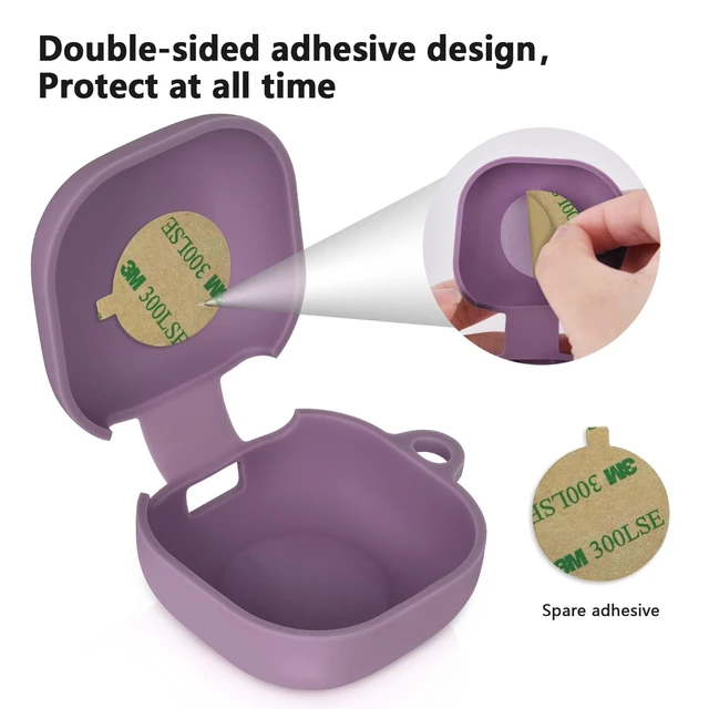Alt view image 5 of 7 - Silicone Case Compatible with Samsung Galaxy Buds 2/Pro/Live/Pro 2/FE Cases (Smokey Mauve)