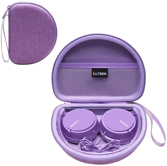 Main image of Case for Sony MDR-ZX110/ZX110AP/ZX310AP Wired On-Ear Headphones Purple Hard Carrying Travel Case for Sony ZX Series MDR-ZX110/ZX110AP/ZX310AP Wired On-Ear Headphones