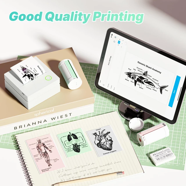 Alt view image 5 of 7 - Mini Sticker Printer, PM290 Sticker Maker Machine with 3 Roll Paper Good Quality, Portable, Smart AI APP, Mini Printer for Study, Gifts for Girls Boys, Back to School Supplies for Teachers