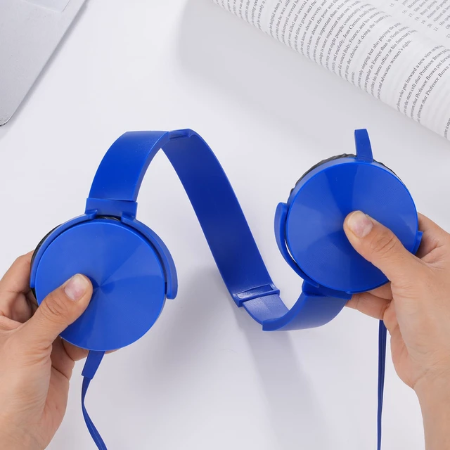 Alt view image 3 of 7 - Classroom Headphones 2 Pack for School Students Kids, Durable Class Set Wired Earphones for Children Toddler Teens Boys Girls and Adult (LS450, Dark Blue+Orange)
