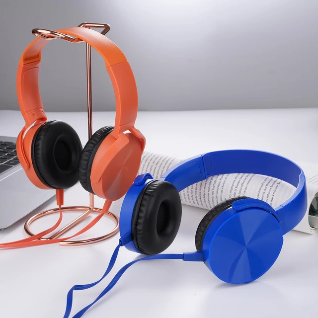 Alt view image 5 of 7 - Classroom Headphones 2 Pack for School Students Kids, Durable Class Set Wired Earphones for Children Toddler Teens Boys Girls and Adult (LS450, Dark Blue+Orange)