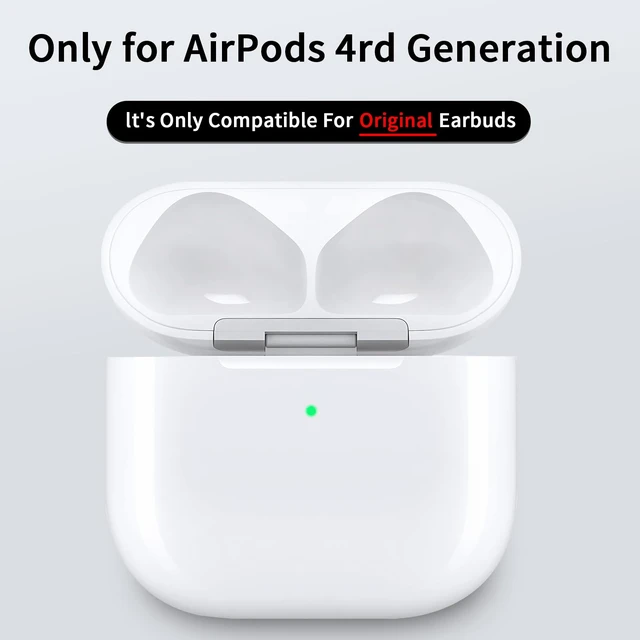 Alt view image 2 of 7 - Replacement Charging Case Compatible with AirPods 4, USB-C/Qi Charging Dualmode power supply, quick bluetooth repairing, largecapacity builtin battery, sturdy hardplastic housing
