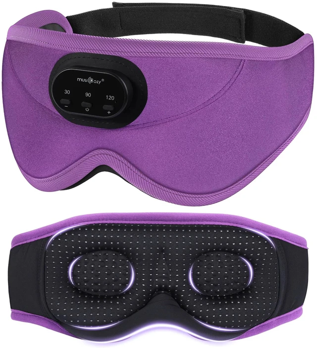 Main image of Sleep Headphones Bluetooth 5.4 with Smart Timer 3D Eye Mask Auto Shut Off Timer, 14-Hour Playtime, 100% Blackout, Removable Module Washable Design for Sleeping Travel and Meditation