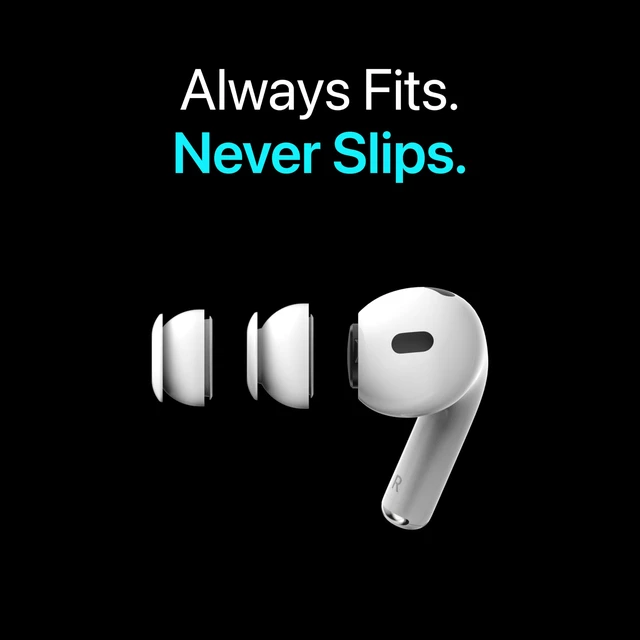 Alt view image 3 of 7 - Premium Multi-Flange Eartips for AirPods Pro 1&2 (Small) Always Fits, Never Slips